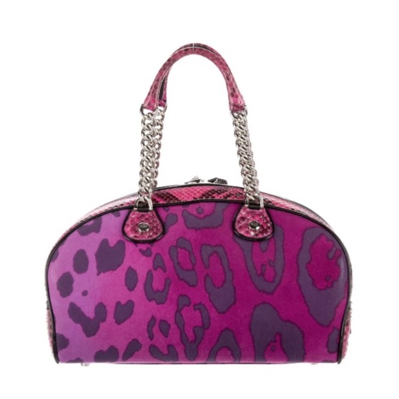 Vintage Dior Python-Trimmed Gambler - Picture 3 of 5